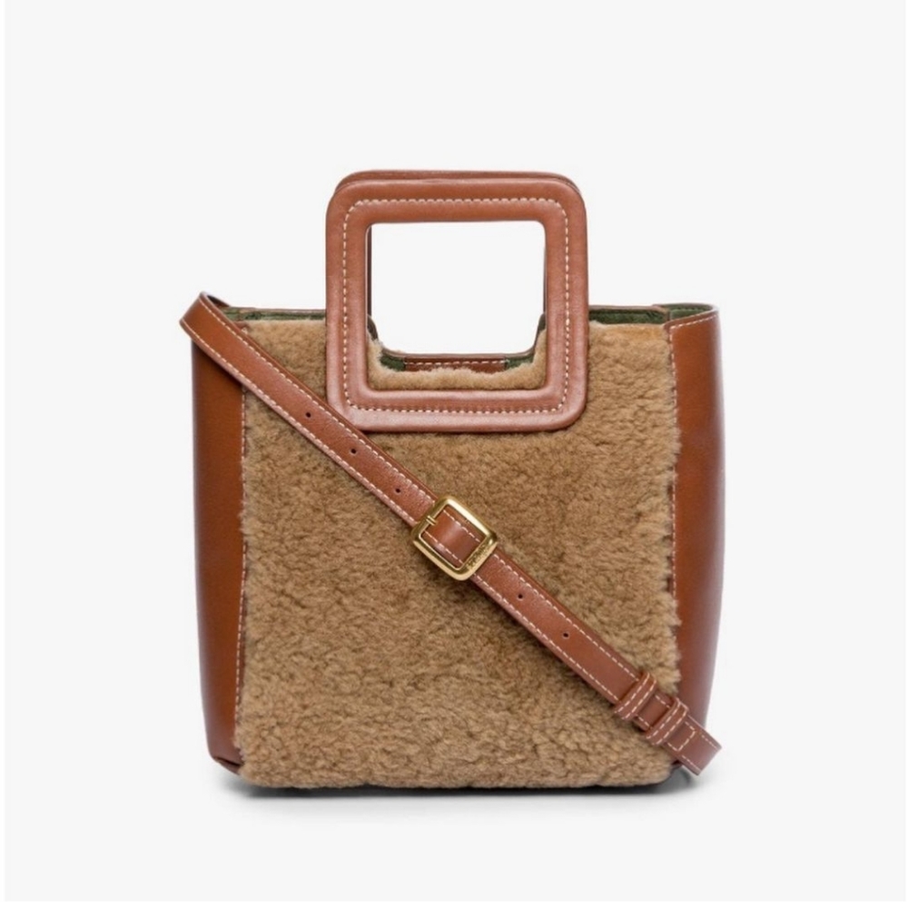 Staud shearling tote bag